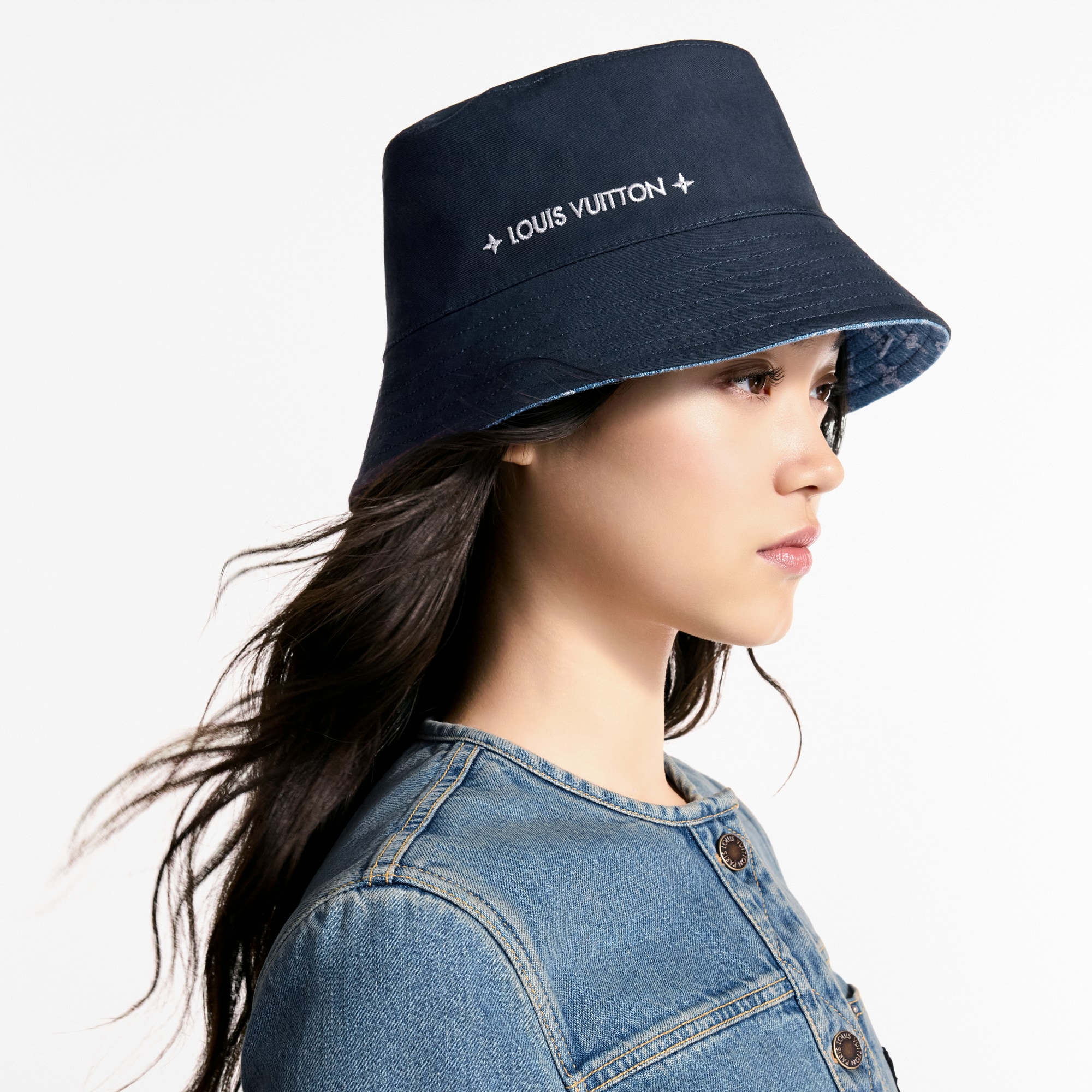 うみ　louis vuitton ルイヴィトン　ハット　デニム　帽子 バケットハット・デニム リバーシブル S00｜ルイ・ヴィトン 公式